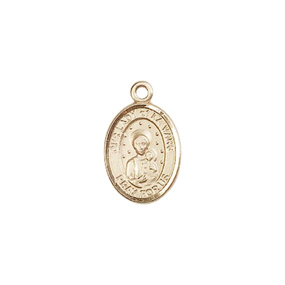 14KT GOLD OUR LADY OF LA VANG MEDAL - 1/2" x 1/4"