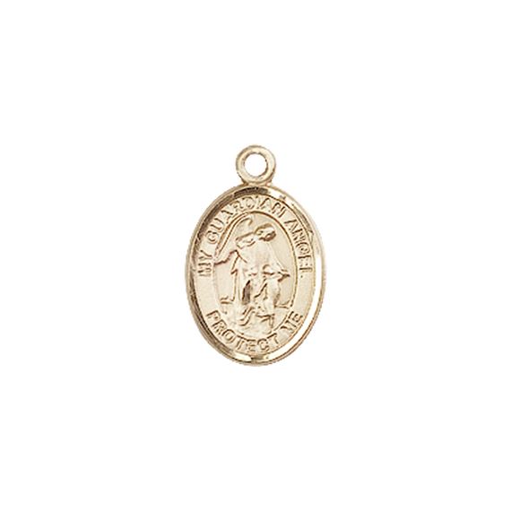 14KT GOLD GUARDIAN ANGEL MEDAL - 1/2" x 1/4"