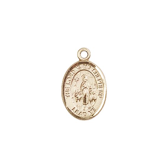 14KT GOLD LORD IS MY SHEPHERD MEDAL