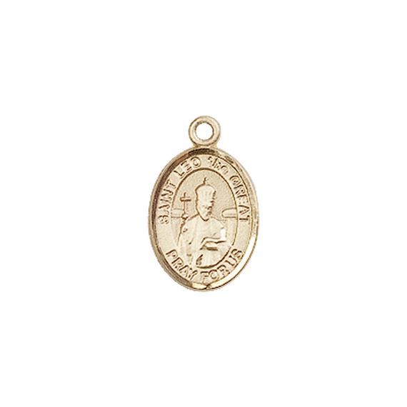 14KT GOLD ST LEO THE GREAT MEDAL - 1/2" x 1/4"
