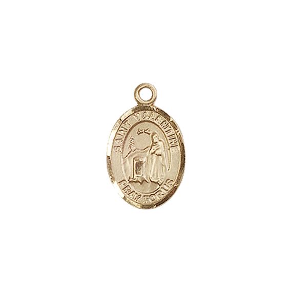 14KT GOLD ST VALENTINE OF ROME MEDAL - 1/2" x 1/4"