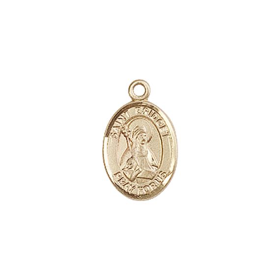 14KT GOLD ST BRIDGET OF SWEDEN MEDAL - 1/2" x 1/4"