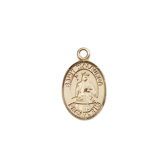 14KT GOLD ST WALBURGA MEDAL - 1/2" x 1/4"