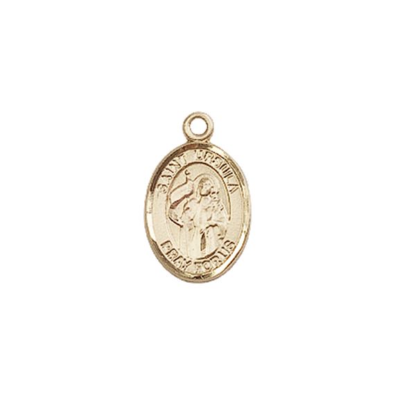 14KT GOLD ST URSULA MEDAL - 1/2" x 1/4"