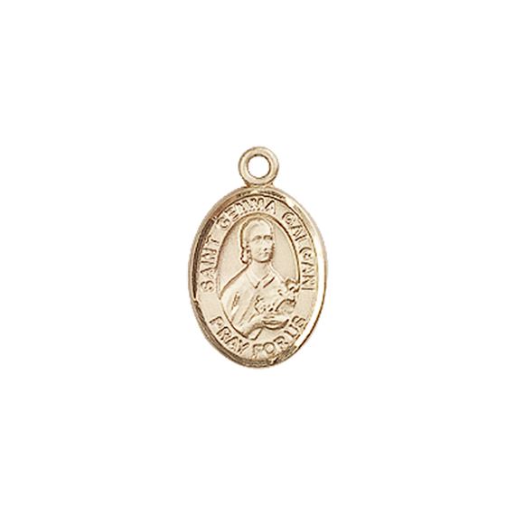 14KT GOLD ST GEMMA GALGANI MEDAL - 1/2" x 1/4"