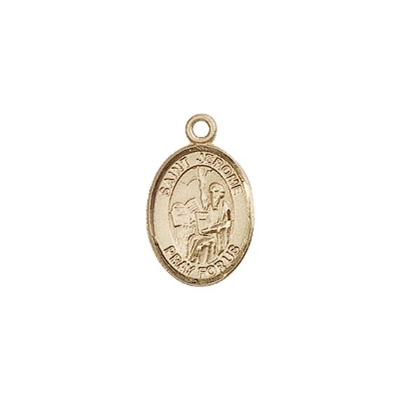 14KT GOLD ST JEROME MEDAL - 1/2" x 1/4"