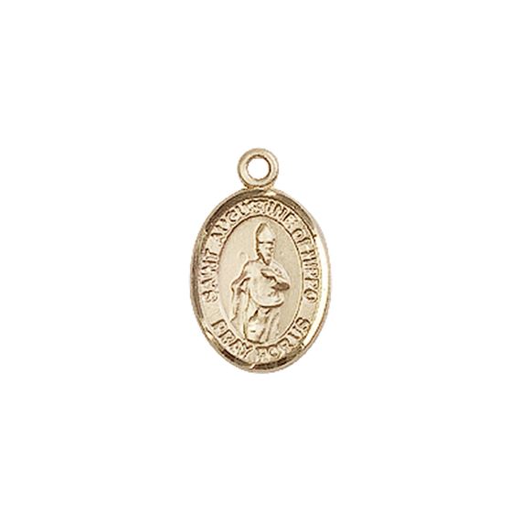 14KT GOLD ST AUGUSTINE OF HIPPO MEDAL - 1/2" x 1/4"