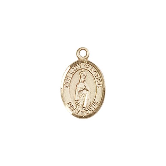 14KT GOLD OUR LADY OF FATIMA MEDAL - 1/2" x 1/4"
