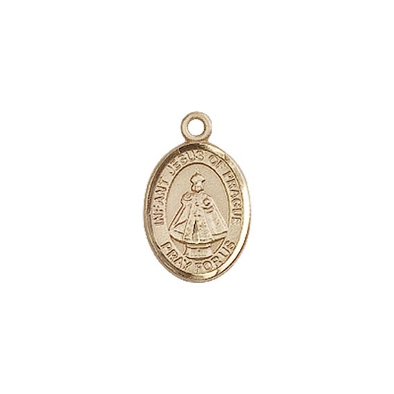 14KT GOLD INFANT OF PRAGUE MEDAL - 1/2" x 1/4"