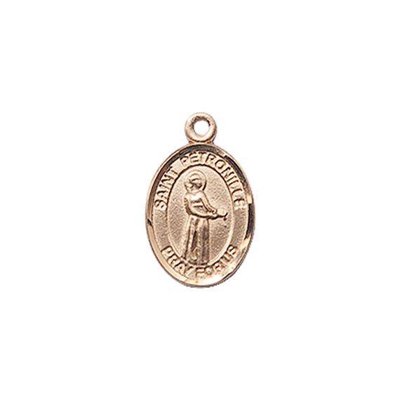 14KT GOLD ST PETRONILLE MEDAL - 1/2" x 1/4"