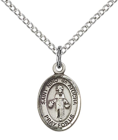 STERLING SILVER ST NINO DE ATOCHA PENDANT WITH CHAIN