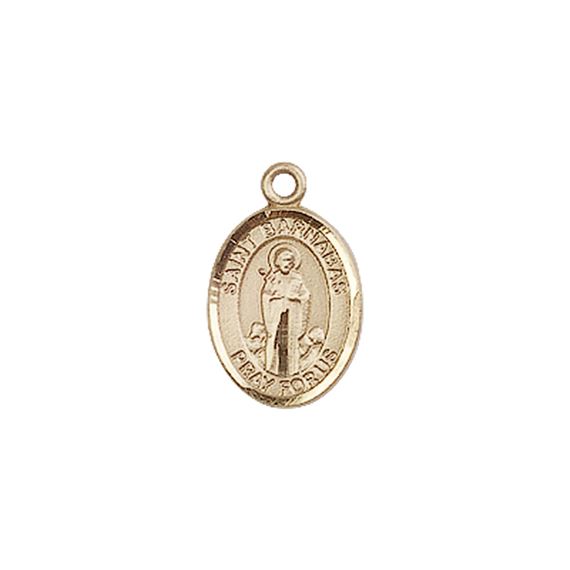14KT GOLD ST BARNABAS MEDAL - 1/2" x 1/4"