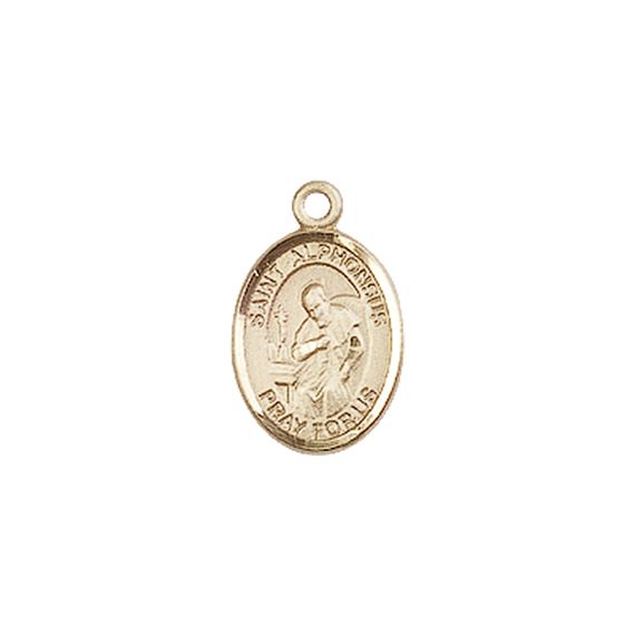 14KT GOLD ST ALPHONSUS MEDAL - 1/2" x 1/4"