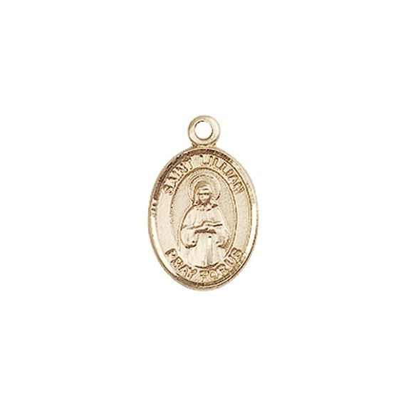 14KT GOLD ST LILLIAN MEDAL - 1/2" x 1/4"