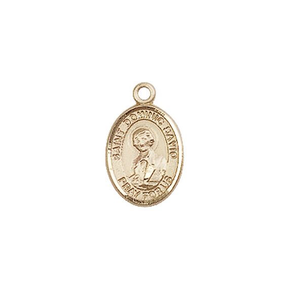 14KT GOLD ST DOMINIC SAVIO MEDAL - 1/2" x 1/4"