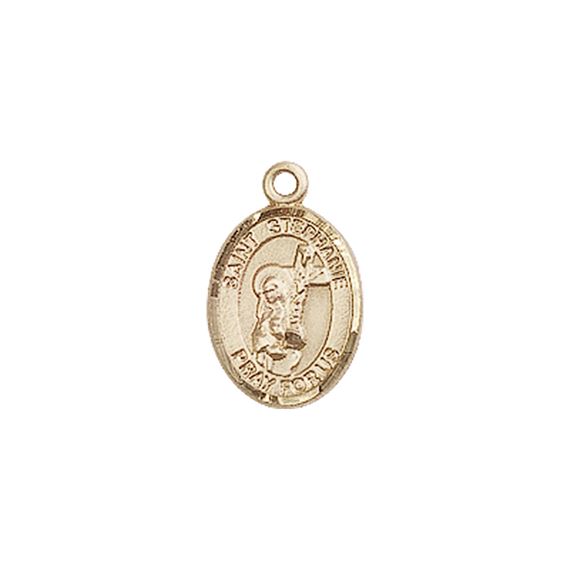 14KT GOLD ST STEPHANIE MEDAL - 1/2" x 1/4"