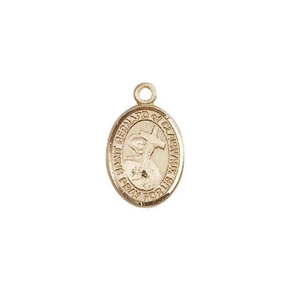 14KT GOLD ST BERNARD OF CLAIRVAUX MEDAL - 1/2" x 1/4"