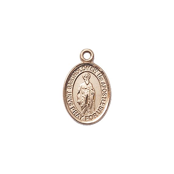 14KT GOLD ST BARTHOLOMEW THE APOSTLE MEDAL - 1/2" x 1/4"