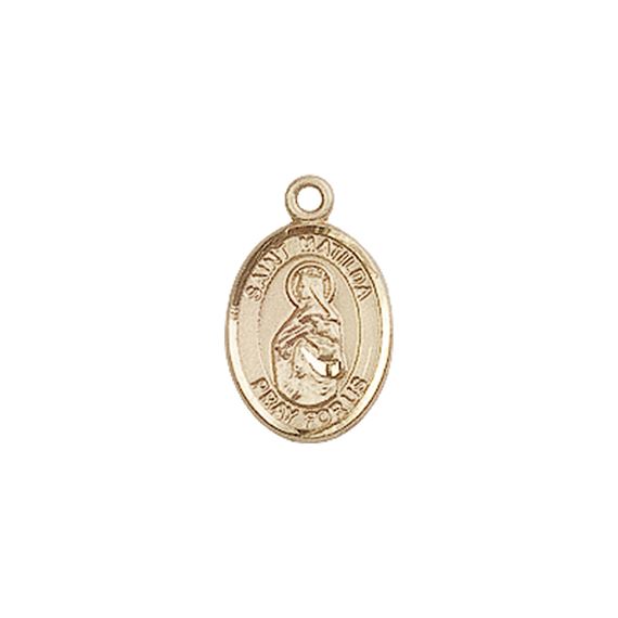 14KT GOLD ST MATILDA MEDAL - 1/2" x 1/4"