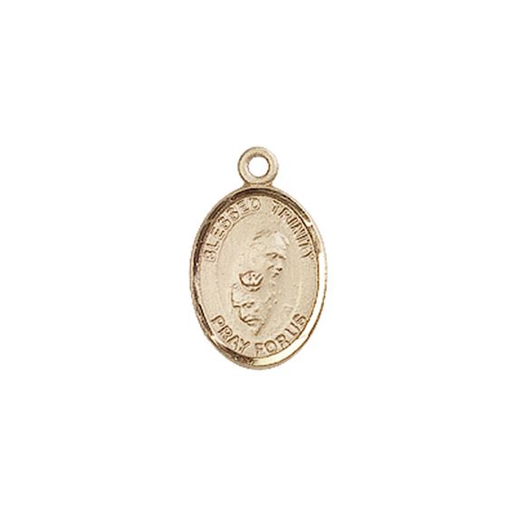 14KT GOLD BLESSED TRINITY MEDAL - 1/2" x 1/4"