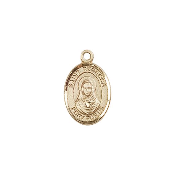 14KT GOLD ST REBECCA MEDAL - 1/2" x 1/4"