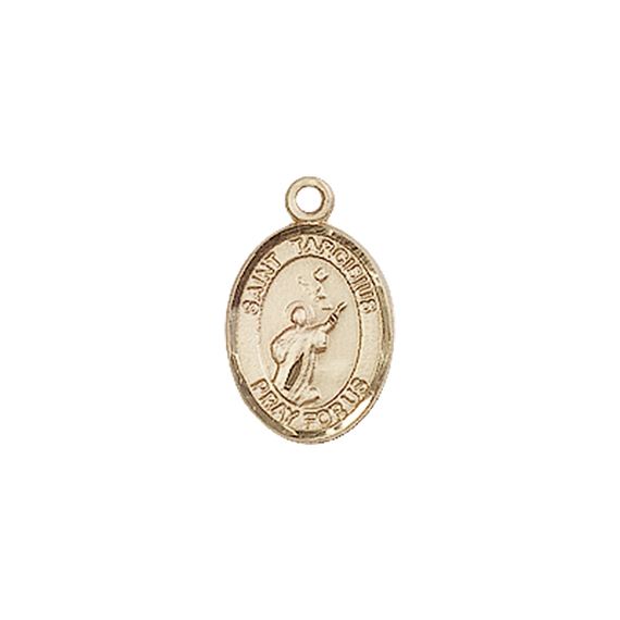 14KT GOLD ST TARCISIUS MEDAL - 1/2" x 1/4"
