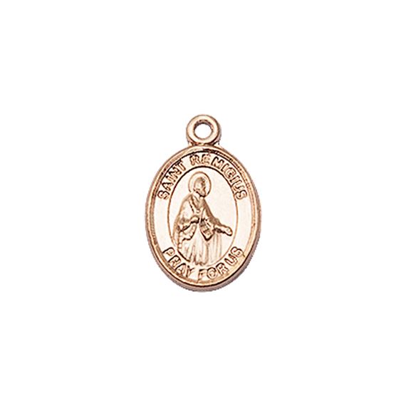 14KT GOLD ST REMIGIUS OF REIMS MEDAL - 1/2" x 1/4"