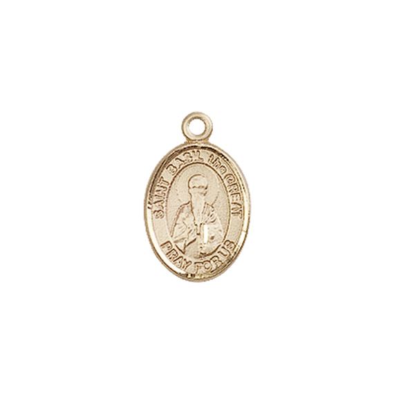 14KT GOLD ST BASIL THE GREAT MEDAL - 1/2" x 1/4"