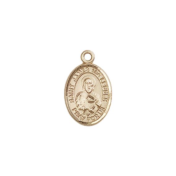 14KT GOLD ST JAMES THE LESSER MEDAL - 1/2" x 1/4"