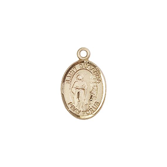 14KT GOLD ST SUSANNA MEDAL - 1/2" x 1/4"