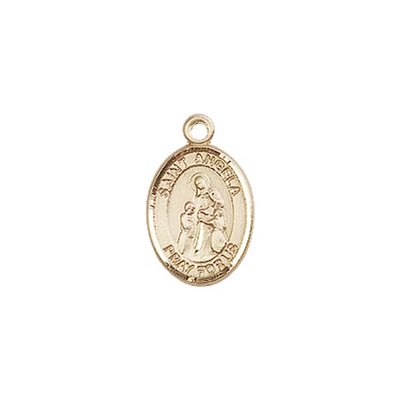 14KT GOLD ST ANGELA MERICI MEDAL - 1/2" x 1/4"