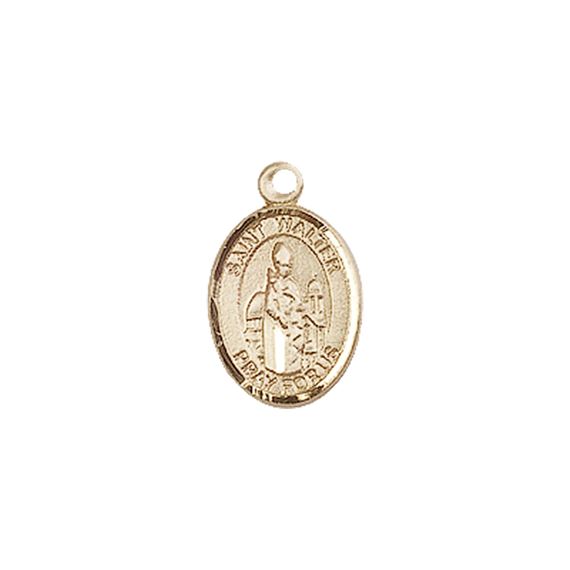 14KT GOLD ST WALTER OF PONTNOISE MEDAL - 1/2" x 1/4"