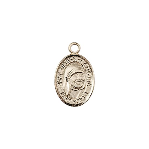 14KT GOLD SAINT TERESA OF CALCUTTA MEDAL - 1/2" x 1/4"