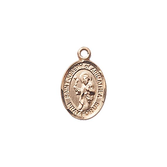 14KT GOLD ST JOSEPH OF ARIMATHEA MEDAL - 1/2" x 1/4"