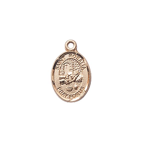 14KT GOLD ST ROSALIA MEDAL - 1/2" x 1/4"