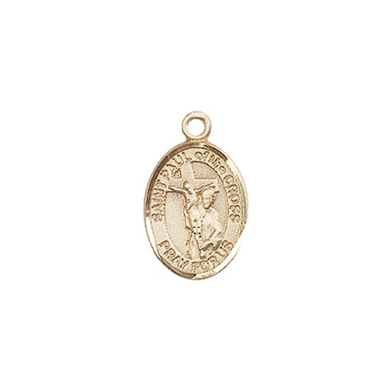 14KT GOLD ST PAUL OF THE CROSS MEDAL - 1/2" x 1/4"