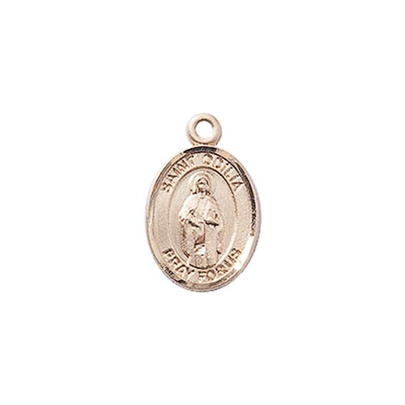 14KT GOLD ST ODILIA MEDAL - 1/2" x 1/4"