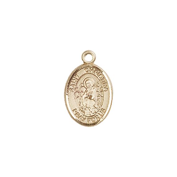 14KT GOLD ST CHRISTINA THE ASTONISHING MEDAL - 1/2" x 1/4"