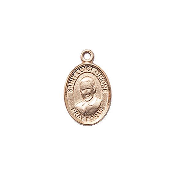 14KT GOLD ST LUIGI ORIONE MEDAL - 1/2" x 1/4"