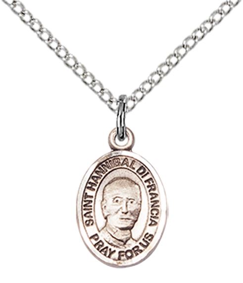 STERLING SILVER ST HANNIBAL PENDANT WITH CHAIN - 1/2" x 1/4"