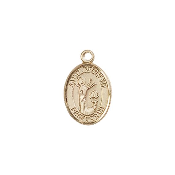 14KT GOLD ST KENNETH MEDAL - 1/2" x 1/4"