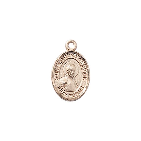 14KT GOLD ST EDMUND CAMPION MEDAL - 1/2" x 1/4"