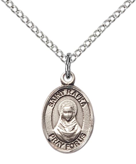 STERLING SILVER ST RAFKA PENDANT WITH CHAIN - 1/2" x 1/4"