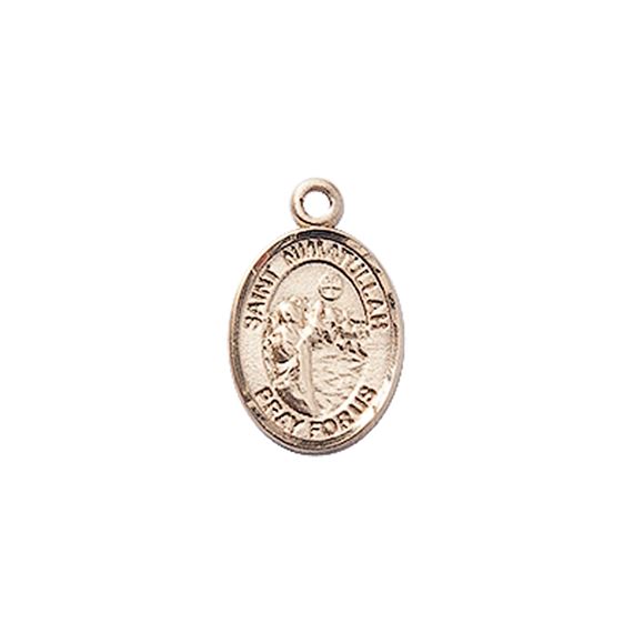 14KT GOLD ST NIMATULLAH MEDAL - 1/2" x 1/4"