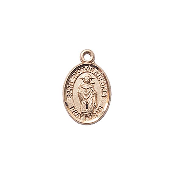 14KT GOLD ST THOMAS A BECKET MEDAL - 1/2" x 1/4"