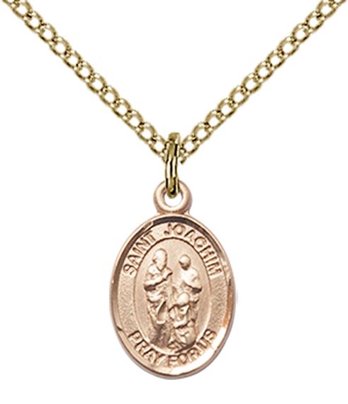 14KT GOLD FILLED ST JOACHIM PENDANT WITH CHAIN - 1/2&quot; x 1/4&quot;