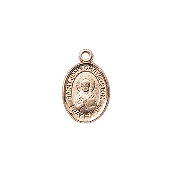 14KT GOLD ST JOHN LICCI MEDAL - 1/2" x 1/4"