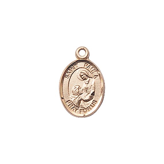 14KT GOLD ST PAULA MEDAL - 1/2" x 1/4"