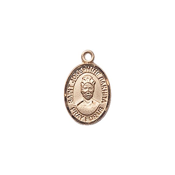14KT GOLD ST JOSEPHINE BAKHITA MEDAL - 1/2" x 1/4"