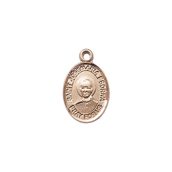 14KT GOLD ST JOSEMARIA ESCRIVA MEDAL - 1/2" x 1/4"